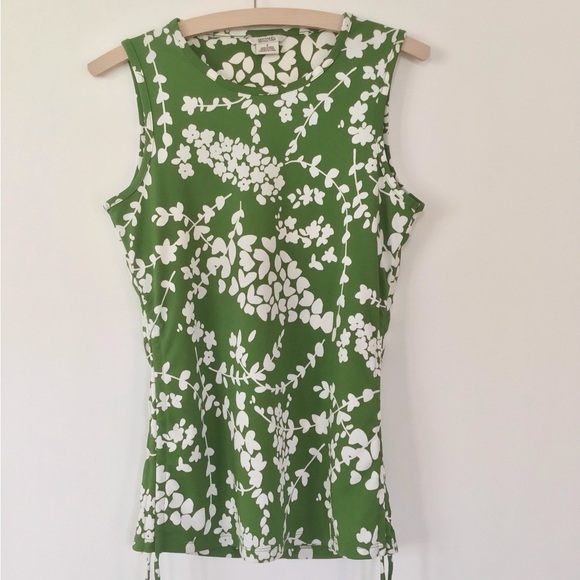 MICHAEL Michael Kors Tops - Michael Kors green floral sleeveless tank top size s